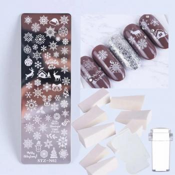 Nail Art Stamp Plate Leaf Flower Dreamcatcher Snowflake Geometry Lace Nail Polish Print Jelly Stamper Scrapper Tool