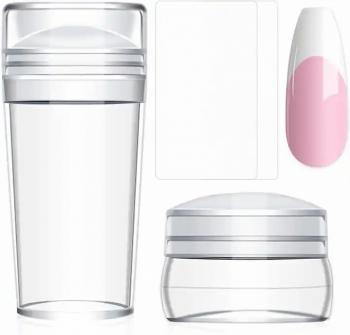 New Product Nail Art Design Nail Plate Stamper Set Fingernail Diy Clear Silicone Nail Stamper Kit