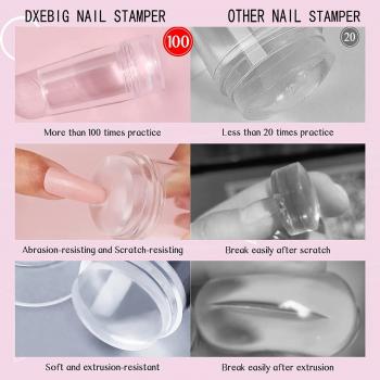 New Product Nail Art Design Nail Plate Stamper Set Fingernail Diy Clear Silicone Nail Stamper Kit