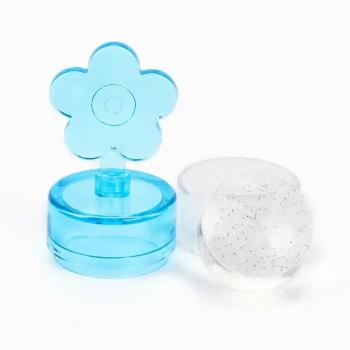New Manicure Art Stamping Tool Scraper Kits Flower Handle French Transparent Silicone Jelly Nail Stamper