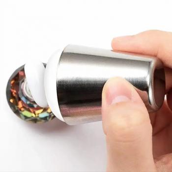 New Nail Supplies Image Transfer French Nail Art Stamper Silicone Head Metal Nail Stamper