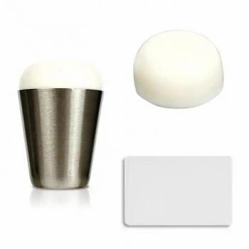 New Nail Supplies Image Transfer French Nail Art Stamper Silicone Head Metal Nail Stamper