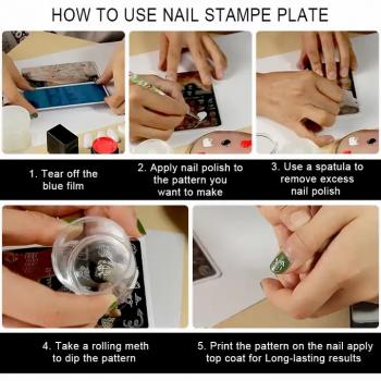 New Nail Supplies Image Transfer French Nail Art Stamper Silicone Head Metal Nail Stamper