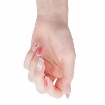 Custom Gel Nail Sticker With Uv Gel Wraps Korean Style New Gel Nail Stickers Semi Cured