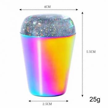 Wholesale Stamping Plate Jelly Silicone Nail Stamp Hollowed Rainbow Laser Aura French Nail Art Stamper