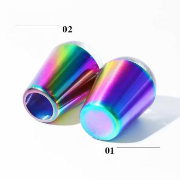 Wholesale Stamping Plate Jelly Silicone Nail Stamp Hollowed Rainbow Laser Aura French Nail Art Stamper