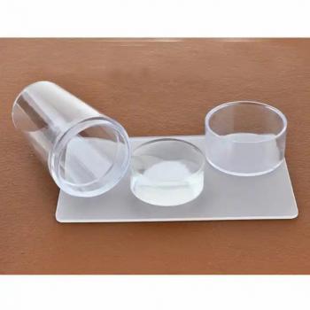 New Wholesale Pure Clear Jelly Silicone Nail Stamp Transparent Art Stamper Nail Stamping Plate For Nail Stamping Plate