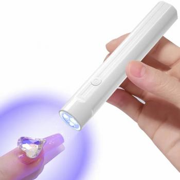 New Professional Convenient USB Mini 3W Uv Led Nail Lamp Handheld One Word Lamp Wtih Customized Private Label Box
