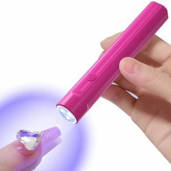 New Professional Convenient USB Mini 3W Uv Led Nail Lamp Handheld One Word Lamp Wtih Customized Private Label Box
