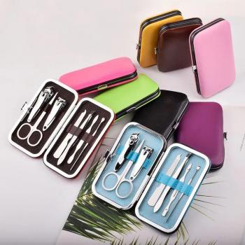 Wholesale 7 pieces manicure pedicure nail clipper beauty tool set can be customized LOGO