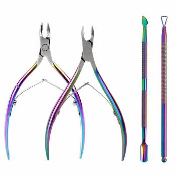 China Customized Logo Smile Style Nail Cutter Stainless Steel Material And Top Quality Manicure Tools Tweezer Nail Clipper Set