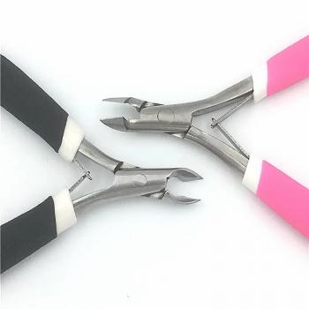 Factory direct supply of nail tools, plastic handle nail scissors, oblique dead skin pliers