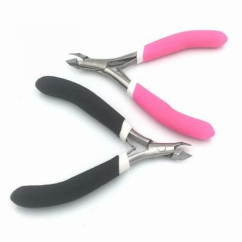 Factory direct supply of nail tools, plastic handle nail scissors, oblique dead skin pliers