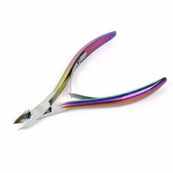 Factory Wholesale Rainbow Color Gradient neon Cutter Nail Clipper Set Stainless Steel