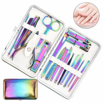 New Product 18Pcs Scissors Nail Clippers Set Dead Skin Pliers Knife Nail Groove Inflammation Nail Manicure Tool