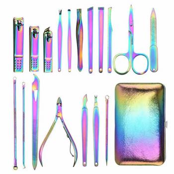 New Product 18Pcs Scissors Nail Clippers Set Dead Skin Pliers Knife Nail Groove Inflammation Nail Manicure Tool