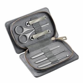 6PCS Nail Care Tools Stainless Steel Professional Pedicure Kit Travel Case Manicure Set Nail Clippers Kit
