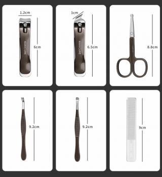 New Product 6PCS Manicure Set Stainless Steel Nail Care Tools Finger Toe Nail Clippers Pedicure Grooming Kit Set