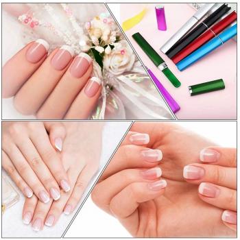 Professional Crystal Glass Nail Files Durable Gradient Double Sided Nail Art Buffer Files With Cases For Women Girl Beauty Tools