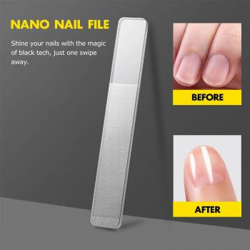 Crystal Glass Nail File and Nail Shiner and Nano Glass Nail Buffer