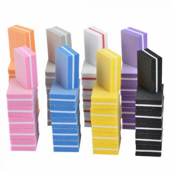Colored Mini Nail File Printed Double sided EVA Nail Scrolls File Wholesale Custom Printed Nail Files