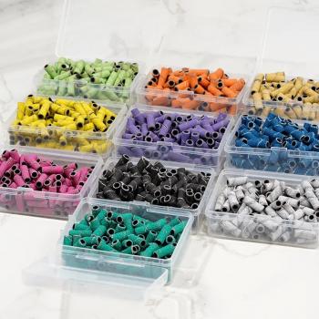 New Nail Sanding Bands 100pcs/box 80# 120# 180# 240# All Color Nail Art Sanding Bands Gel Acrylic Polish Remove Gel Manicure