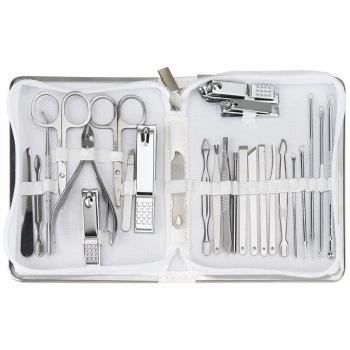 Professional Popular High Quality Stainless Steel Set De Manicure 10 26 Pieces Nail Manicure Set With Luxurious Leather Case