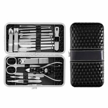 Professional Nail Care Kit 19 In 1 Set Manicure Travel Nail Clipper Set With Travel Case