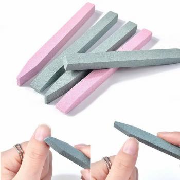 Custom Logo Other manicure tools Wholesale long pink cyan nail polishing stick quartz nail file buffer block