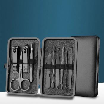 New Product 18pcs Black Manicure And Pedicure Set Nail Clipper Set For Nail Manicure
