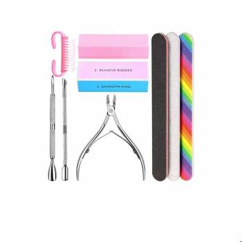 New Product Manicure Tool Kit Double Sided Nail File Wholesale Rectangular Nail Buffer Nail Art Tools Cuticle Nipper And Pusher