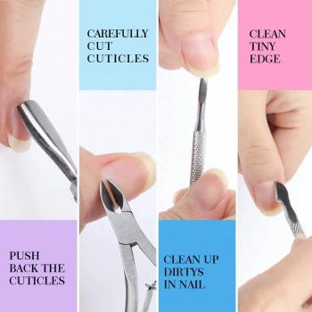 New Product Manicure Tool Kit Double Sided Nail File Wholesale Rectangular Nail Buffer Nail Art Tools Cuticle Nipper And Pusher