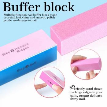 New Product Manicure Tool Kit Double Sided Nail File Wholesale Rectangular Nail Buffer Nail Art Tools Cuticle Nipper And Pusher