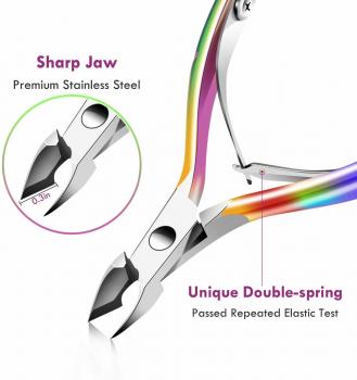 Durable Dead Skin Clipper Manicure Pedicure Tools Professional Cuticle Nippers and Triangle Cuticle Nail Pusher Peeler Scraper