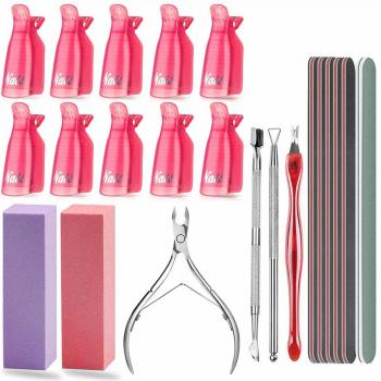 New Product Nail Art Remover Tool Kit Professional Cuticle Nipper Salon Nail Polish Remover Clips Pro Nail Polish Remove Tools