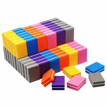 Wholesale/OEM Double Side Army Green Custom Mini Colorful Block Sponge Mini Nail File 2024