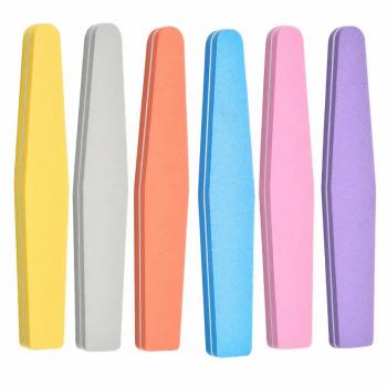 New Product Double-Sided Strip Multicolor Sponge Double Sided Grinding Polishing Nail Buffer For At-Home Manicure