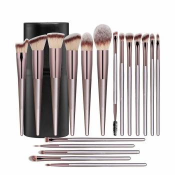 Factory Makeup Brushes Custom Private Label High Quality Champagne Gold 18PCS Face Makeup Brushes Kits