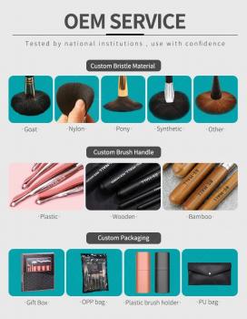Factory Makeup Brushes Custom Private Label High Quality Champagne Gold 18PCS Face Makeup Brushes Kits