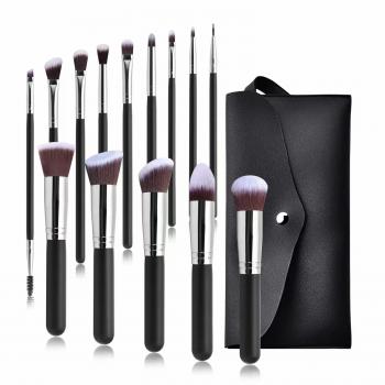 Hot Selling 14 pcs Rose Gold Cosmetic Make up Brush Kit Private Label High Quality Makeup Brushes with Brush Holder