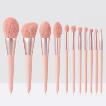 Makeup Brush Set 11pcs Premium Cosmetic Brush for Foundation Blush Concealer Eyeshadow eyebrow highlight Pink Make up brush