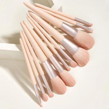 Makeup Brush Set 11pcs Premium Cosmetic Brush for Foundation Blush Concealer Eyeshadow eyebrow highlight Pink Make up brush