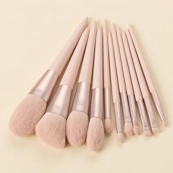 Makeup Brush Set 11pcs Premium Cosmetic Brush for Foundation Blush Concealer Eyeshadow eyebrow highlight Pink Make up brush