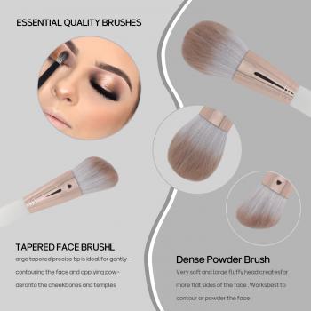 High Quality Gift 11PCS Foundation Brushes Pretty Customised Professional Cruelty Free White Makeup Brush Set With Case
