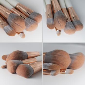 High Quality Gift 11PCS Foundation Brushes Pretty Customised Professional Cruelty Free White Makeup Brush Set With Case