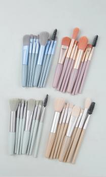 New Product 8 pcs Travel Cosmetic Make up Brush Kit Private Label High Quality Makeup Brush Set High Quality