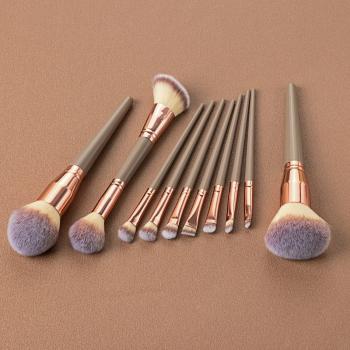 New Product Wholesale 7pcs Man Made Fibers Brush Makeup Set 7pcs Plastic Handle Makeup Brush Set