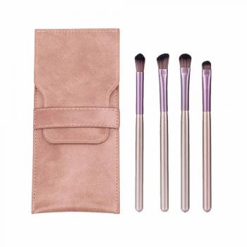 New 4pcs Premium Cosmetic Makeup Brushes Private Label Professional Make Up Brush Gold Makeup Brushes Set For Daily Makeup