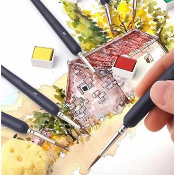 Cheap 11pcs Fine Tip Details Artist Paint Brush Set Oil Watercolour Painting Acrylic Craft Art Paintbrush Pen Brush