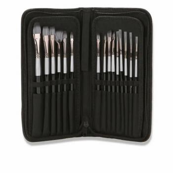 New Product 15 Pcs Set Painting Brush Three Colors Nylon Artistic Painting Brush